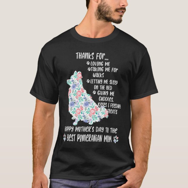 Happy Mother's Day 2021 Pomeranian Mom dog T-Shirt (Front)