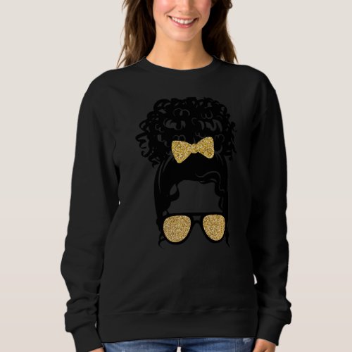 Happy Mothers Day 2022 Messy Bun Leopard Glasses H Sweatshirt