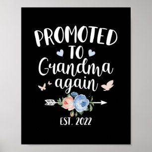 Happy Mother's Day 2022 Promoted To Grandma Again Poster