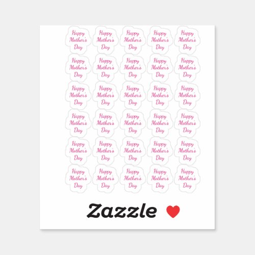 Happy Mothers Day 2024 Custom Message Text Pink  Sticker