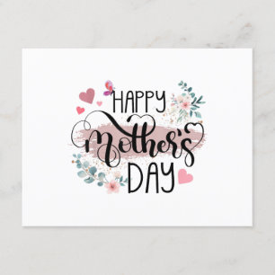 Happy Mother's Day 2025 Cute Floral for Women Mom  Enclosure Card
