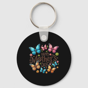 Happy Mothers Day 2025 Cute Floral For Women Mom G Keychain