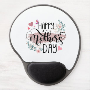 Happy Mother's Day 2025 Cute Floral for Women Mom Gel Mouse Pad