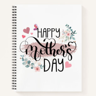 Happy Mother's Day 2025 Cute Floral for Women Mom Notebook