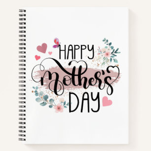 Happy Mother's Day 2025 Cute Floral for Women Mom  Notebook