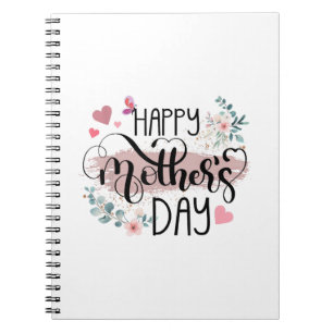 Happy Mother's Day 2025 Cute Floral for Women Mom Notebook
