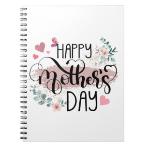 Happy Mother's Day 2025 Cute Floral for Women Mom  Notebook