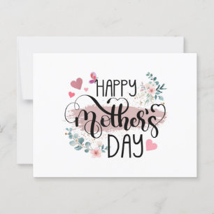 Happy Mother's Day 2025 Cute Floral for Women Mom Postcard