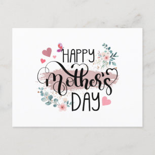 Happy Mother's Day 2025 Cute Floral for Women Mom Postcard