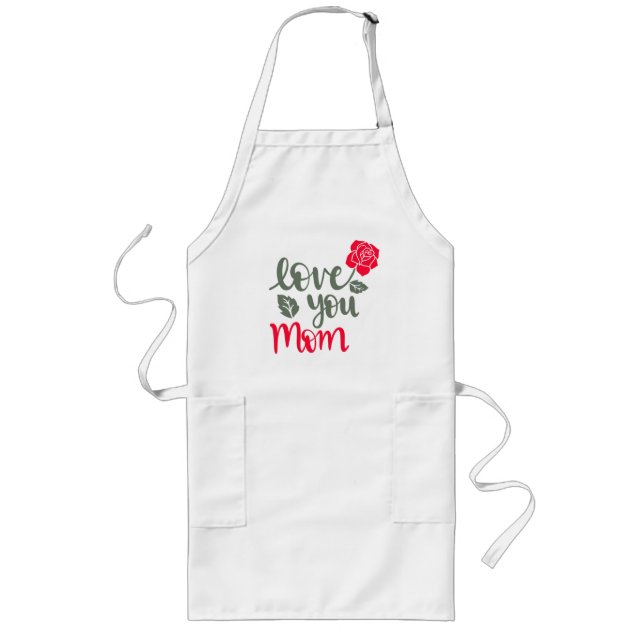 happy mothers day 2025 love u mom SHIRT Long Apron (Front)