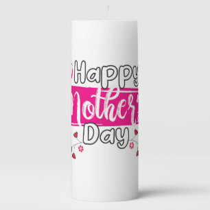 Happy Mother's Day 2025 Tshirt for Women Mom Grand Pillar Candle