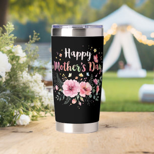 Happy Mother's Day 2026 Cute Floral for Women Mom Insulated Tumbler