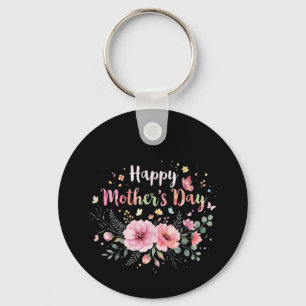 Happy Mother's Day 2026 Cute Floral for Women Mom Keychain