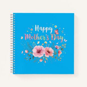 Happy Mother's Day 2026 Cute Floral for Women Mom Notebook
