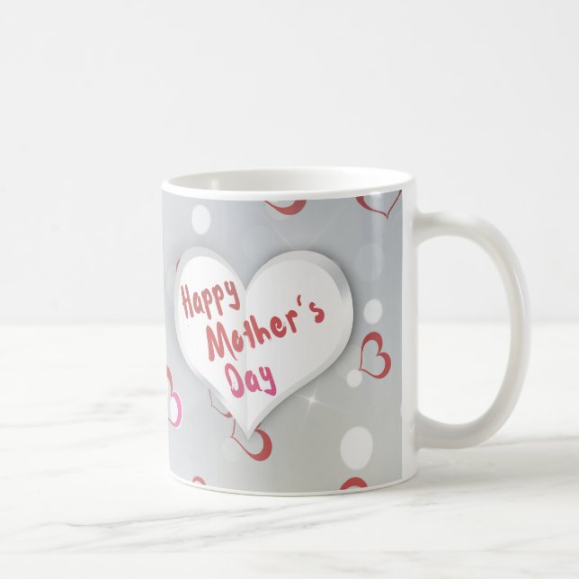 Happy Mother's Day 3D Paper Heart Coffee Mug (Right)