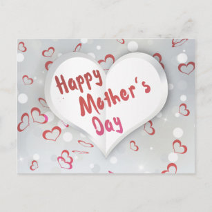 Happy Mother's Day 3D Paper Heart Postcard