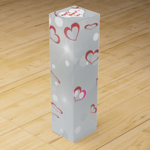 Happy Mother's Day 3D Paper Heart Wine Gift Box