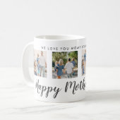 Happy Mother's Day 4 Photo Custom Message | Mug (Front Left)