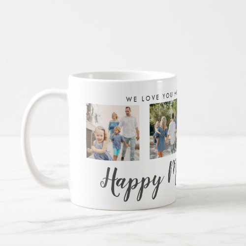 Happy Mothers Day 4 Photo Custom Message  Mug