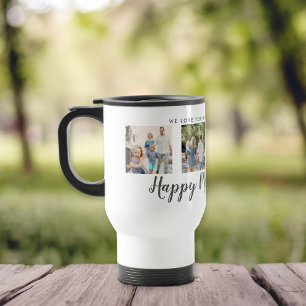 Happy Mother's Day 4 Photo Custom Message Travel Mug