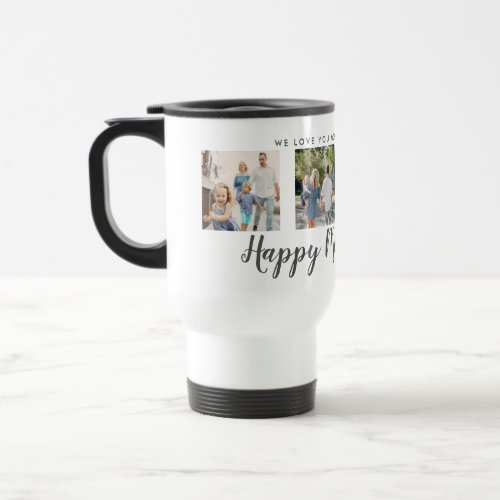 Happy Mothers Day 4 Photo Custom Message Travel Mug