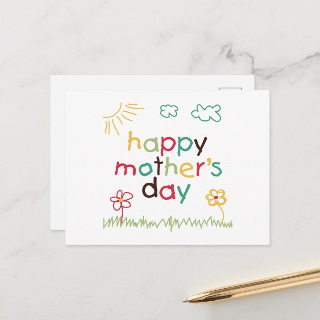 Happy Mother's Day 5 Postcard (Front/Back In Situ)