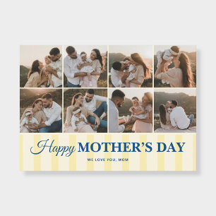 Happy Mothers Day 8 Photo Flat Greeting Card