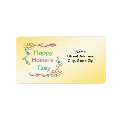 Happy Mothers Day Address Label
