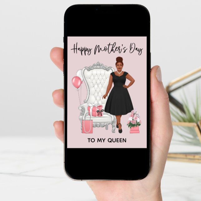 Happy Mother's Day African American Woman Card (Front Digital)