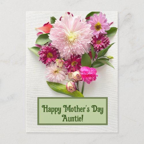 Happy Mothers Day Auntie Postcard