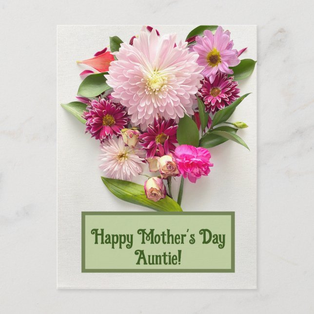 Happy Mother's Day Auntie! Postcard (Front)
