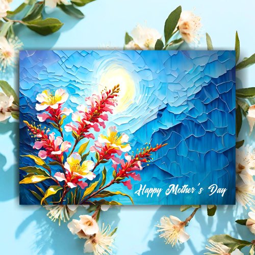 Happy Mothers Day Australian Myrtle Flowers  Card
