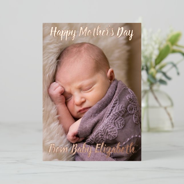 Happy Mother's Day Baby Announcement (Standing Front)