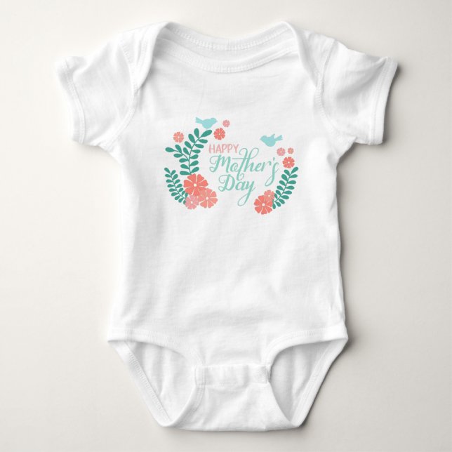 Happy mother's day baby bodysuit (Front)