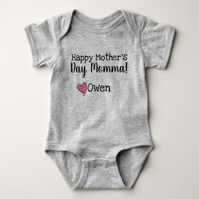 Happy Mothers Day Baby Bodysuit (Front)