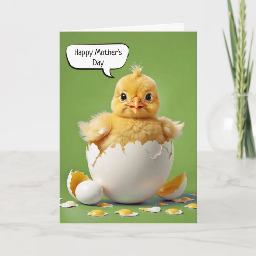 Happy Mothers Day Baby Chick Card