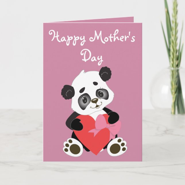 Happy Mother's Day Baby Panda Card (Front)