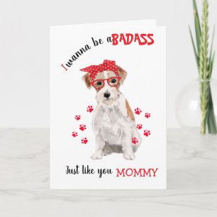Happy Mother's Day Badass Jack Russell Terrier Dog Card