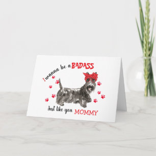 Happy Mother's Day Badass Scottish Terrier Dog Card