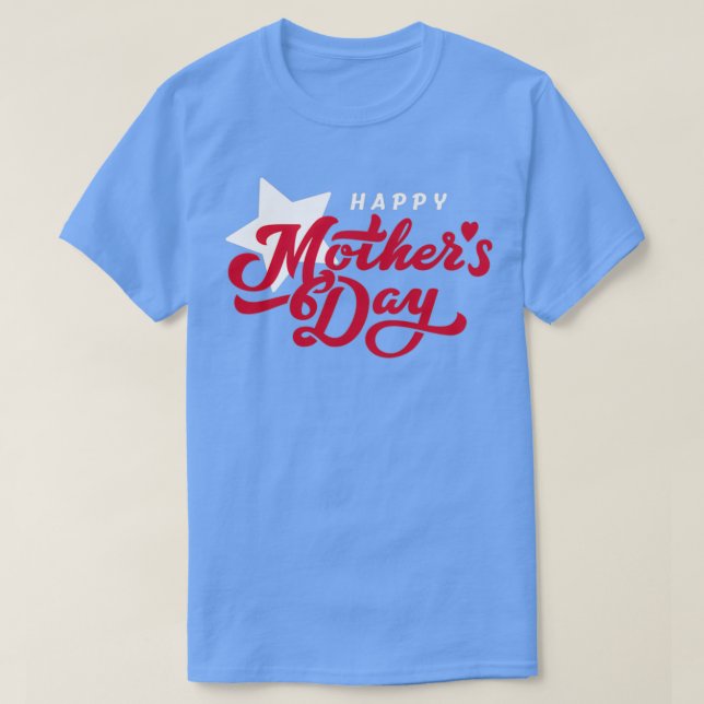 Happy mothers day Baseball Sleeve  T-Shirt (Design Front)