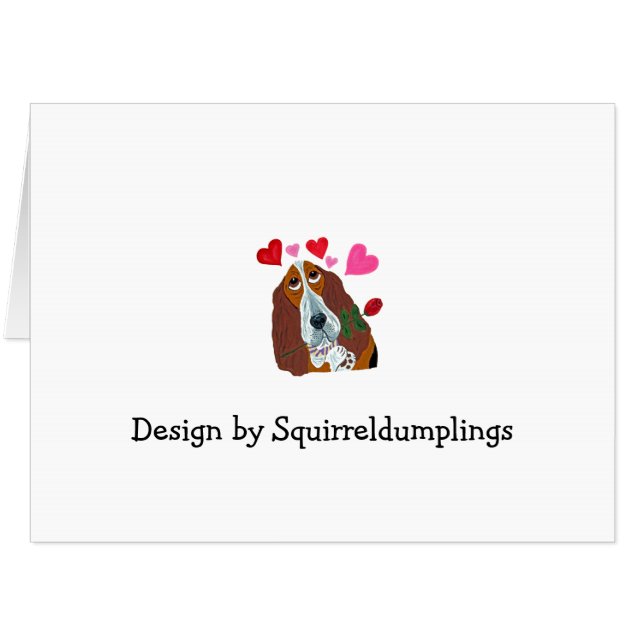 Happy Mother's Day! Basset Hound in PJs Card (Back Horizontal)