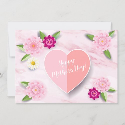 Happy Mothers Day Beautiful Flowers Greeting Card