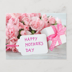 Happy Mother's Day Beautiful Pink Flowers  Postcard