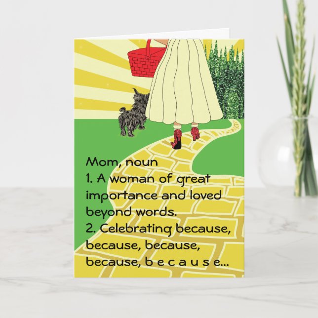 Happy Mother's Day BECAUSE Card (Front)
