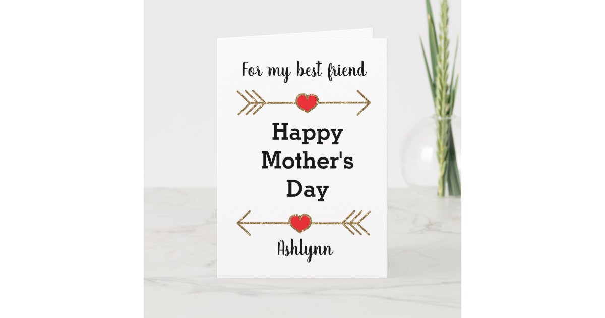 Happy Mother S Day Best Friend Card Zazzle Com