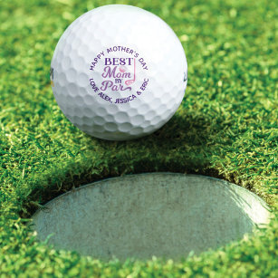 Happy Mother's Day Best Mom By Par Personalized Golf Balls