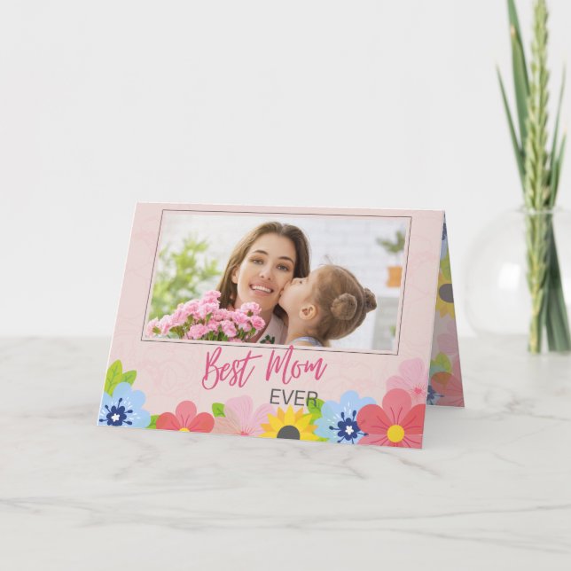 Happy Mother's Day Best MOM ever Holiday Card (Front)