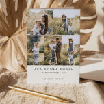 Happy Mother's Day Best Mom Ever Photo Collage Card<br><div class="desc">Celebrate Mom with this elegant “Happy Mother’s Day Best Mom Ever” photo collage card, designed to beautifully showcase five cherished memories in a modern and meaningful way. Featuring a clean, minimal collage layout with space for five photos, this design keeps the focus on your most heartfelt moments while maintaining a...</div>