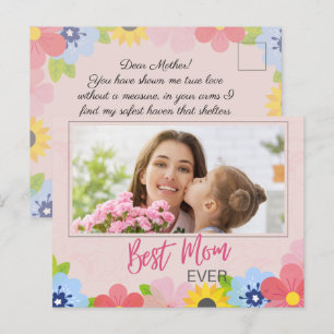 Happy Mother's Day, Best Mom ever Postcard