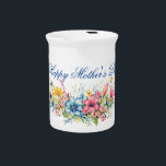 Happy Mother's Day Beverage Pitcher<br><div class="desc">Happy Mother's Day,  beautiful floral display.</div>